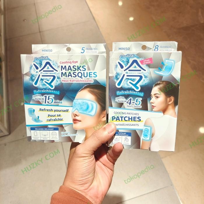 Jual MINISO Cooling Gel Patches (isi 8pcs) / Eye Mask (isi 5pcs ...
