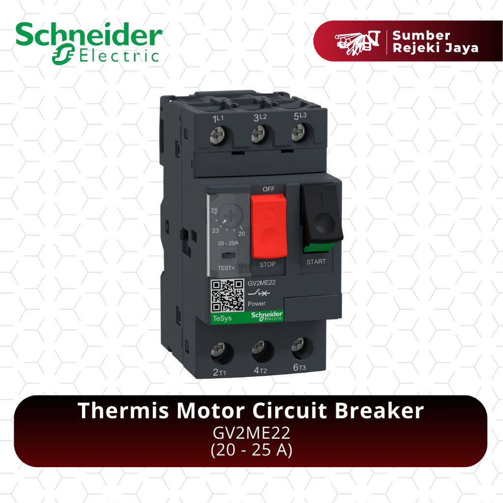 Schneider Thermis Motor Circuit Breaker GV2ME22 (20 - 25 A)