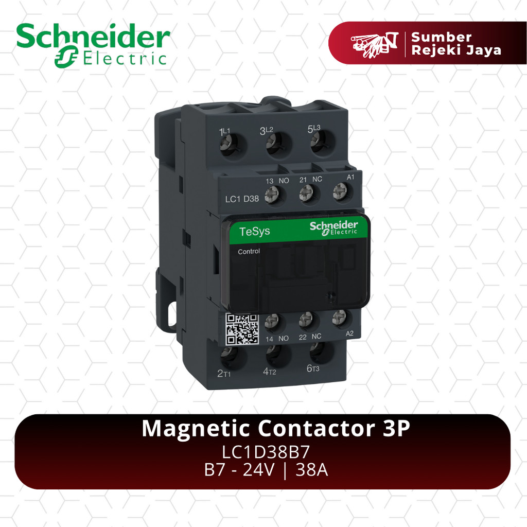 Schneider Kontaktor LC1D38B7 3P 38A 24VAC 24V | magnetic contactor | B7