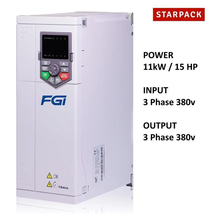 Jual PJ Inverter VFD FGI FD100 11kW / 15 HP Input 3Phase 380v Output ...