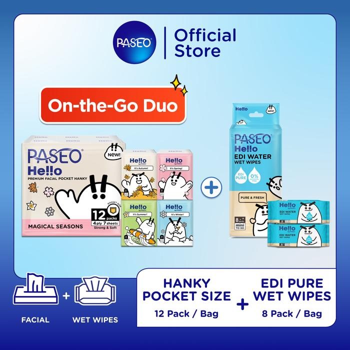 Jual Pilihan- Bundling Paseo Hello Premium Facial Hanky Pocket Tissue ...