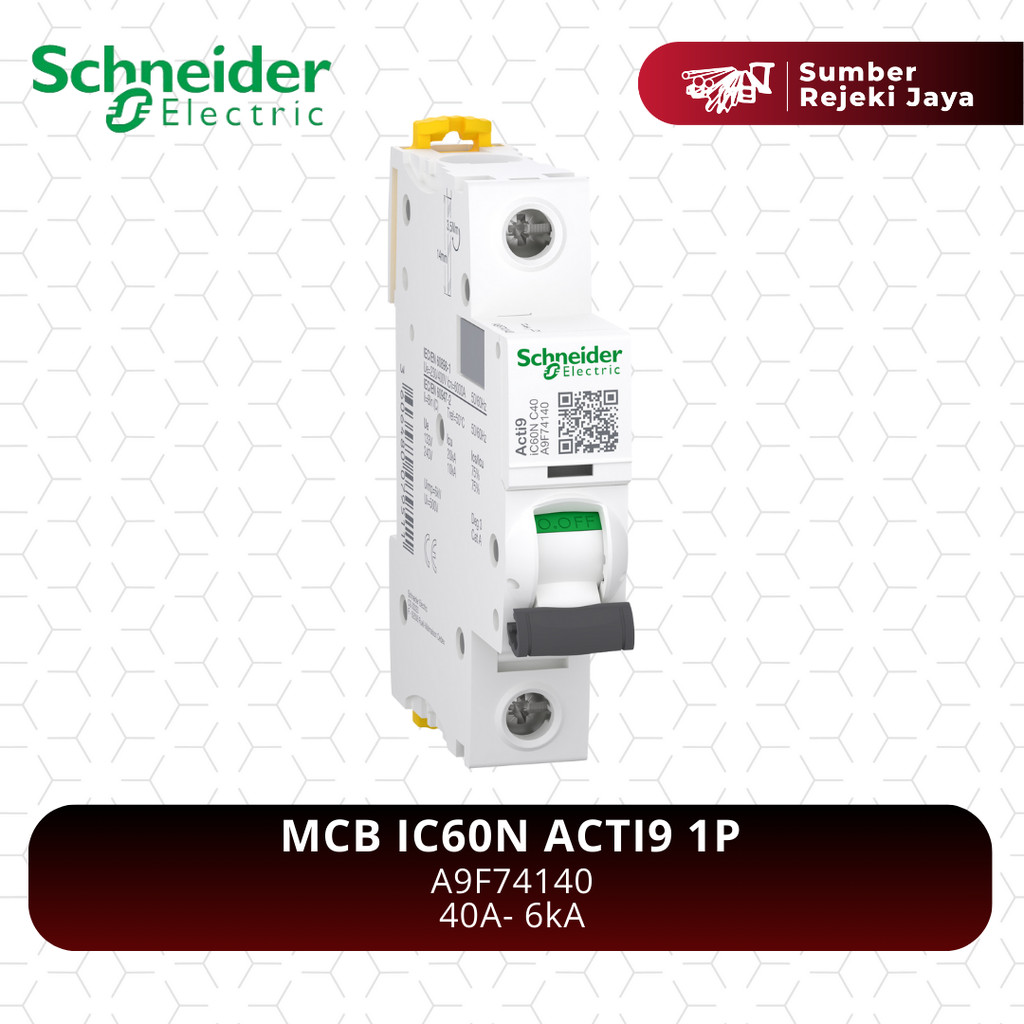 Schneider MCB IC60N ACTI9 1P 40A 6kA | A9F74140 