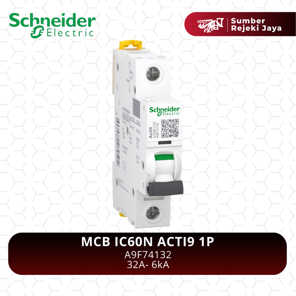 Schneider MCB IC60N ACTI9 1P 32A 6kA | A9F74132