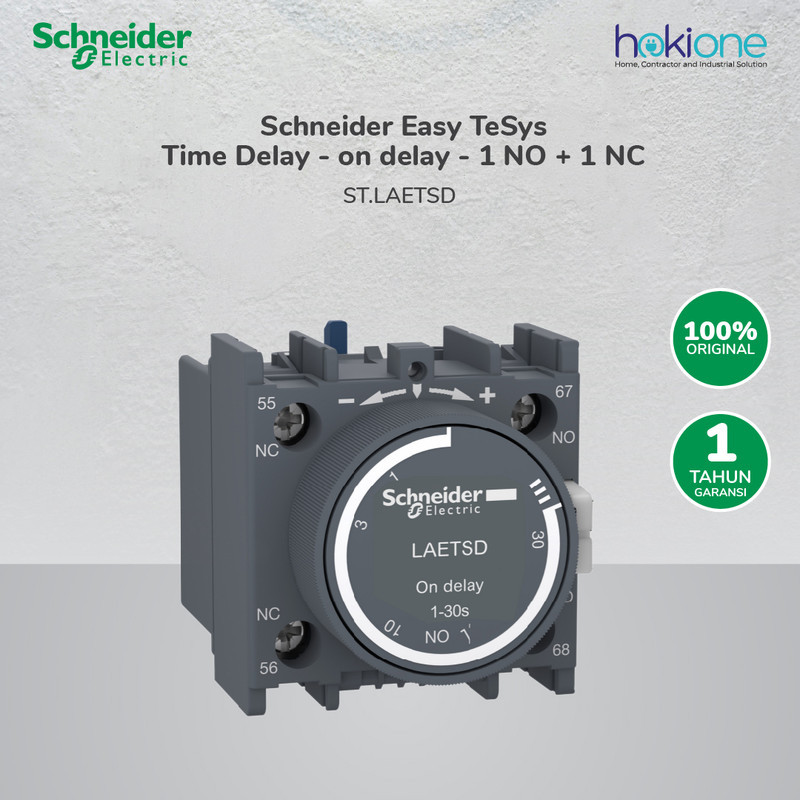 Jual Schneider Easy TeSys Time On Delay 1NO+1NC - LAETSD | Shopee Indonesia