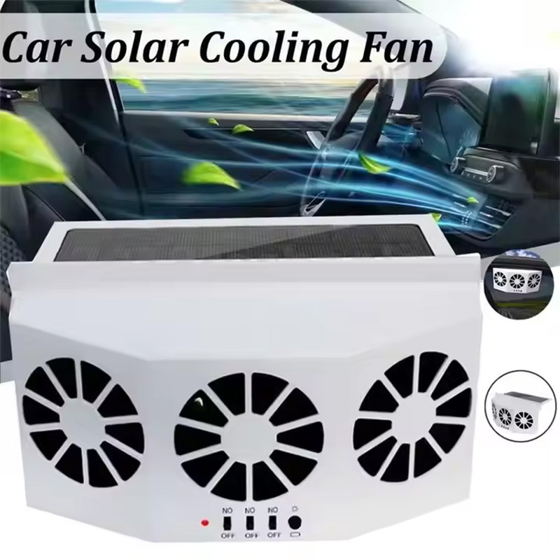 Jual New Solar Car Cooler Window Radiator Exhaust Fan Ventilation ...