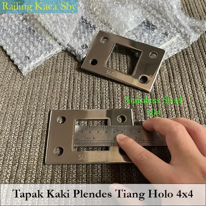 Jual Expert PLENDES TAPAK KAKI TIANG RAILING HOLLOW 4X4 SUS304 | Shopee ...