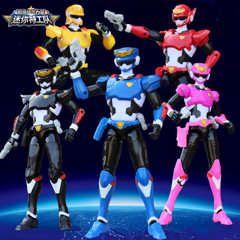 Jual Mini Force Super Cops Power Aciton Figure Model Toy Bolt Max Leo ...