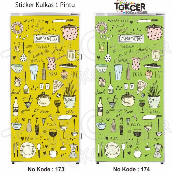 Jual napa STIKER Kulkas 1 Pintu atau 2 Pintu STANDAR Masterchef sticker ...