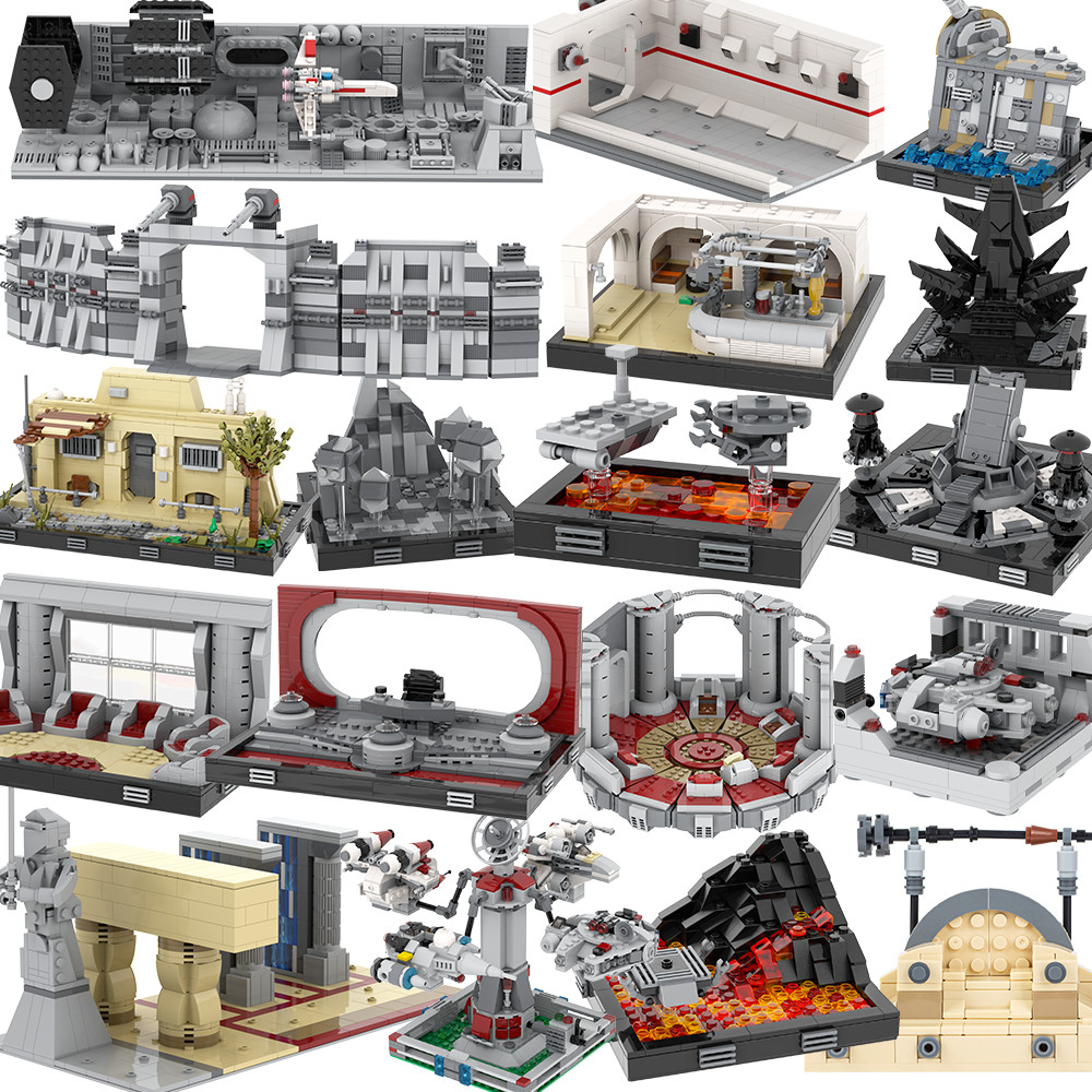 Jual MOOXI Space Wars Series Scenario Model MOC Brick DIY Diorama Adult ...