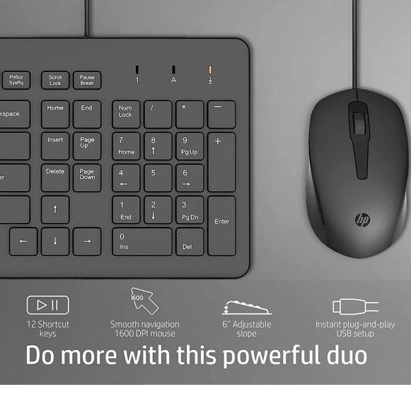 Jual HP Keyboard Mouse USB Cable With FN Key Garansi Resmi ORI | Shopee ...