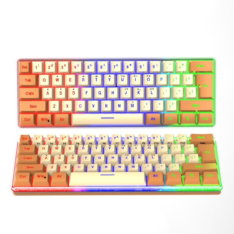 Jual 61 key notebook desktop wired gaming mini keyboard RGB illuminated ...