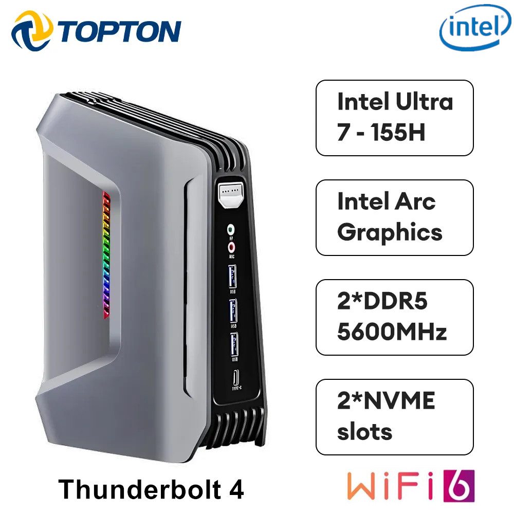 Jual Topton F12 AI Gaming Mini PC 14th Intel Ultra 7 155H 16C/22T ...