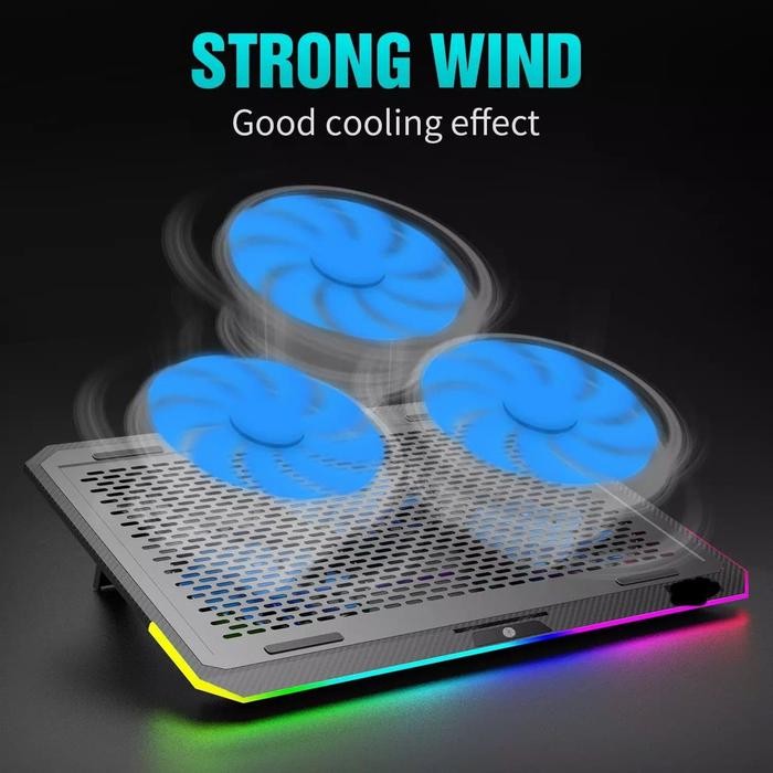 Jual Cooling Pad Gaming Rgb Coldplayer Gx80 Touch Screen For 17 Inch ...