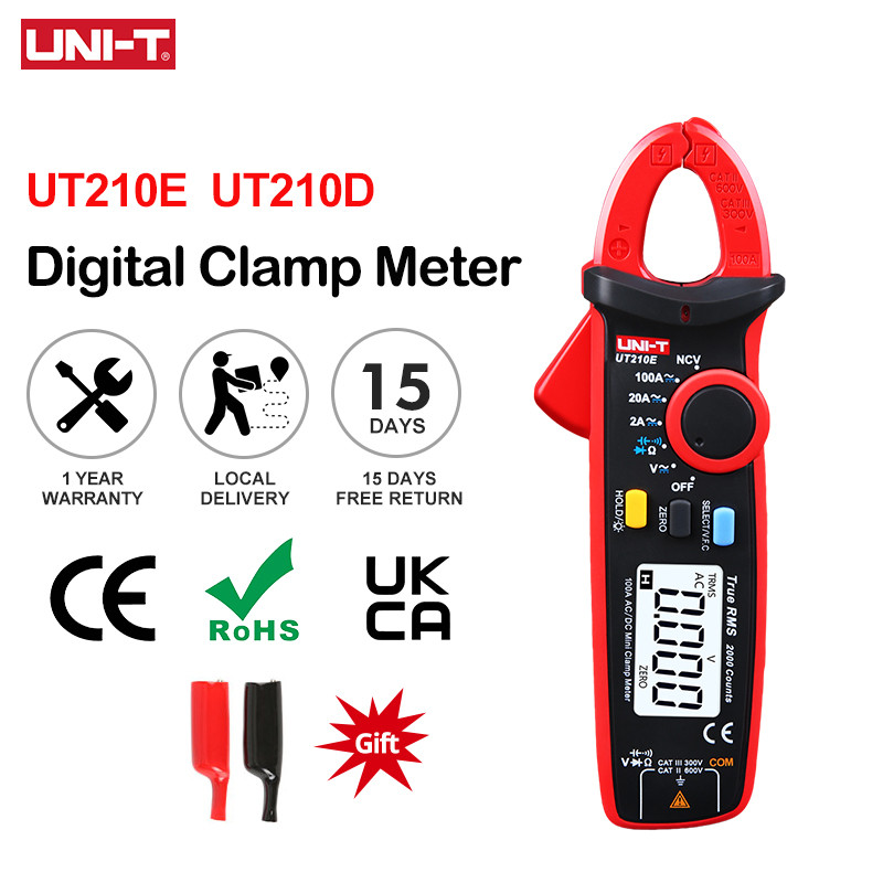 Jual UNI-T UT210E UT210D AC DC Current Digital Clamp Meter True RMS ...