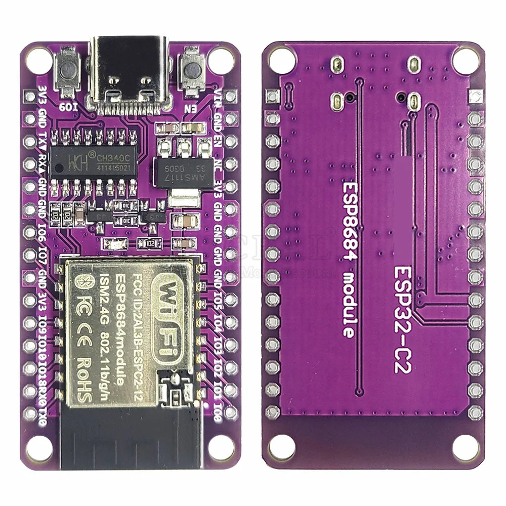 Jual New ESP32 C2 MCU Development Board Built-in ESPC3-12 2.4G Wifi ...
