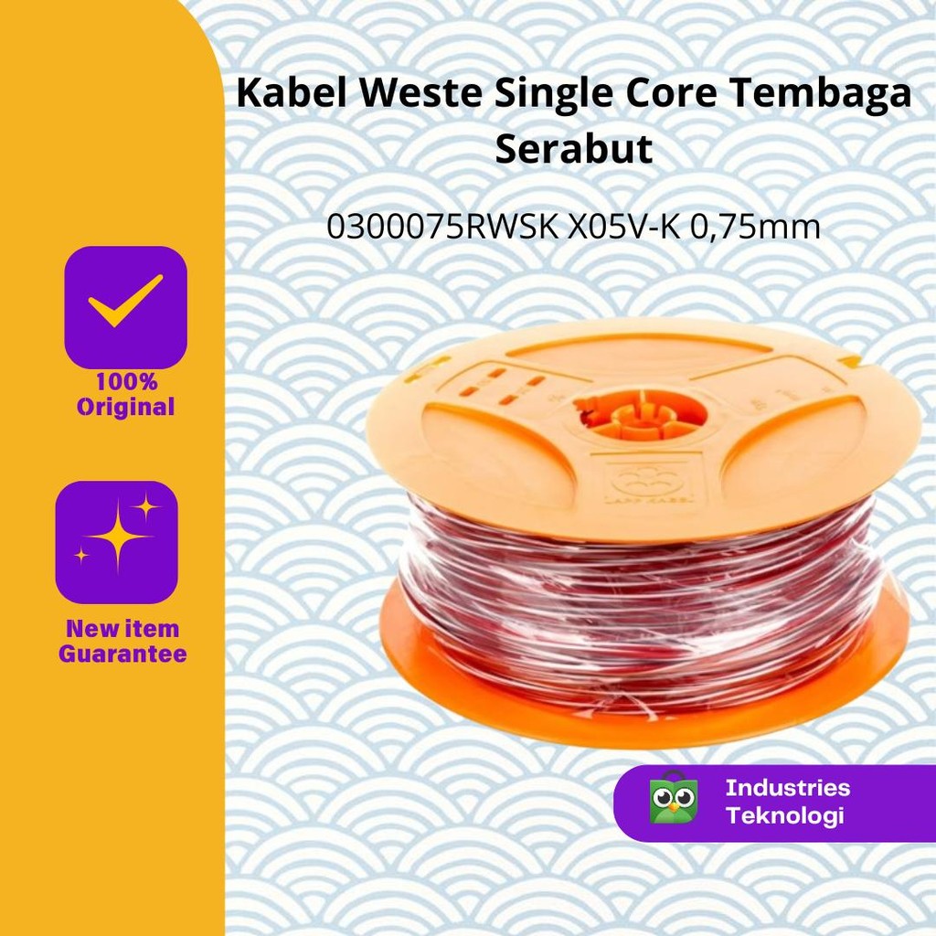 Jual Kabel Weste X05V-K 0.75mm² PVC – Kabel Single Core Tembaga Serabut ...