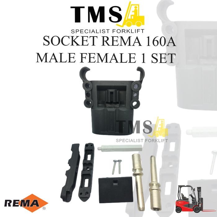 Jual Socket Rema IP23 160A Male Female satu Set Battery Forklift ...