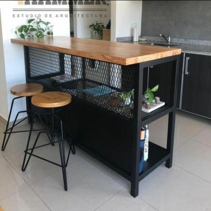 Jual set meja bar cafe / meja makan minimalis / meja makan industrial ...