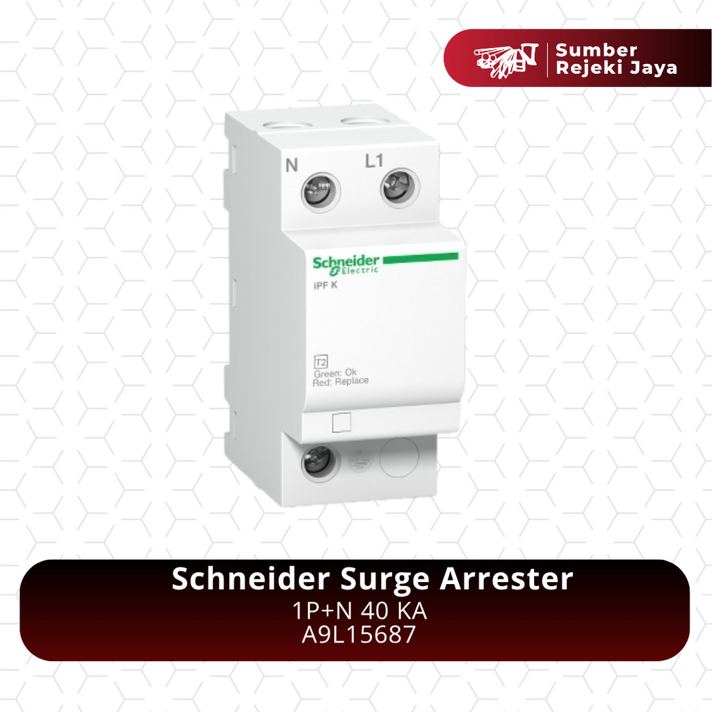 SCHNEIDER SURGE ARRESTER ARESTER 1P+N 40KA | A9L15687
