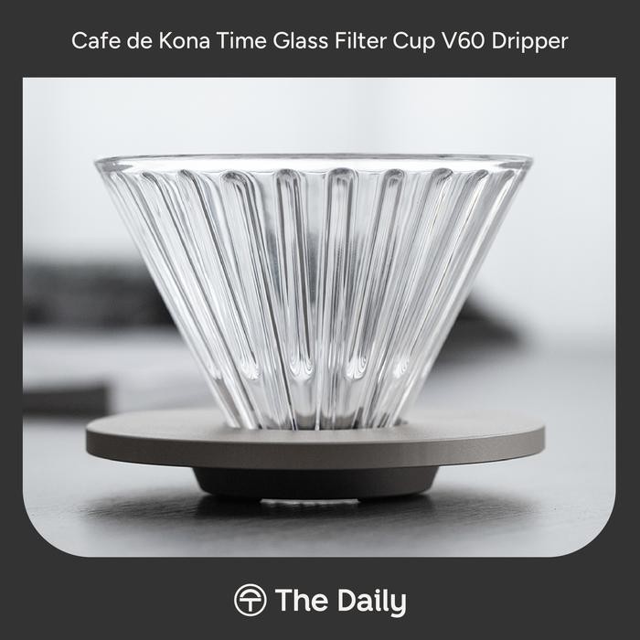 Jual CAFE DE KONA TIME GLASS V60 COFFEE DRIPPER - DRIPPER KOPI PREMIUM ...