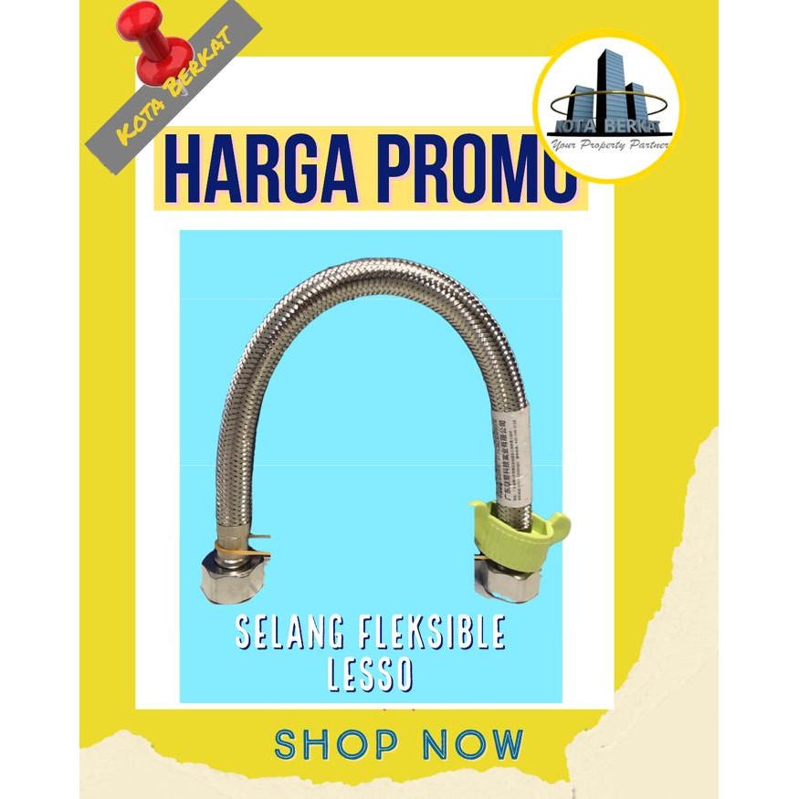 Jual SELANG FLEKSIBEL LESSO / SELANG FLEXIBLE AYAM LENTUR LESSO ...