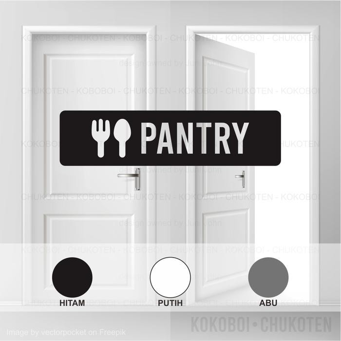 Jual PREMIUM Stiker Pintu Pantry Kantor Dapur Restoran Cafe Stiker ...