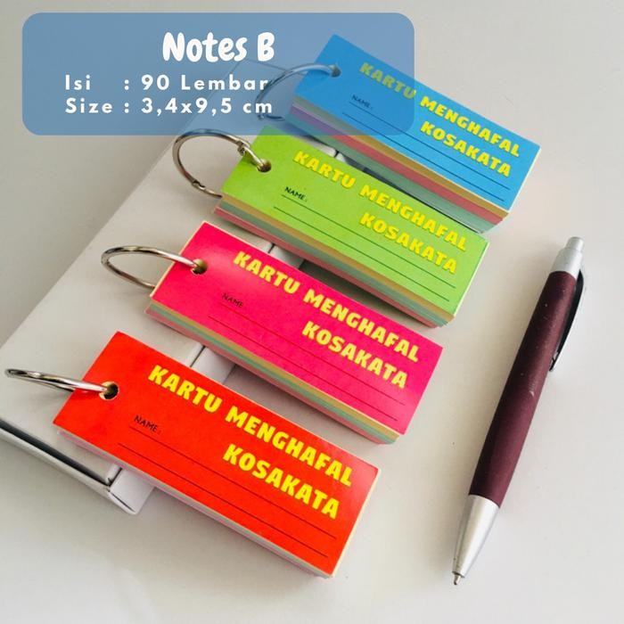 Jual Flashcard Notes Rainbow Kartu Notebook Buku Kertas Paper ...