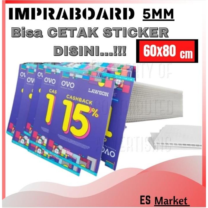 Jual CETAK IMPRABOARD PLUS STICKER / IMPRABOARD PLUS LAMINASI 5MM KODE ...