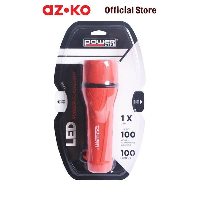 Jual PREMIUM AZKO Powerlite Senter Led Rubber 100lm 2d | Shopee Indonesia