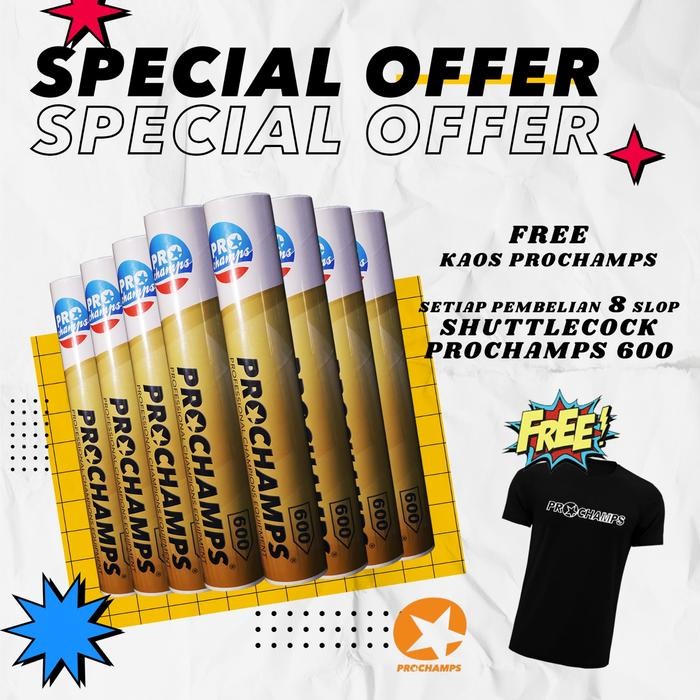 Jual PROCHAMPS 600 PC 600 GOLD SHUTTLECOCK BADMINTON ORIGINAL | Shopee ...