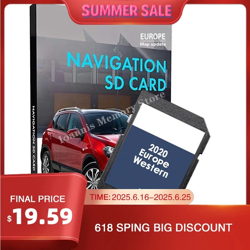 Navigatore Per Auto Tarjeta SD Navegación GPS Europa 2022 V12 - Base De Datos Q3.2020 - D43BD04-D0120-2001 Compatible Con Nissan Connect 1 LCN1 Gps Auto