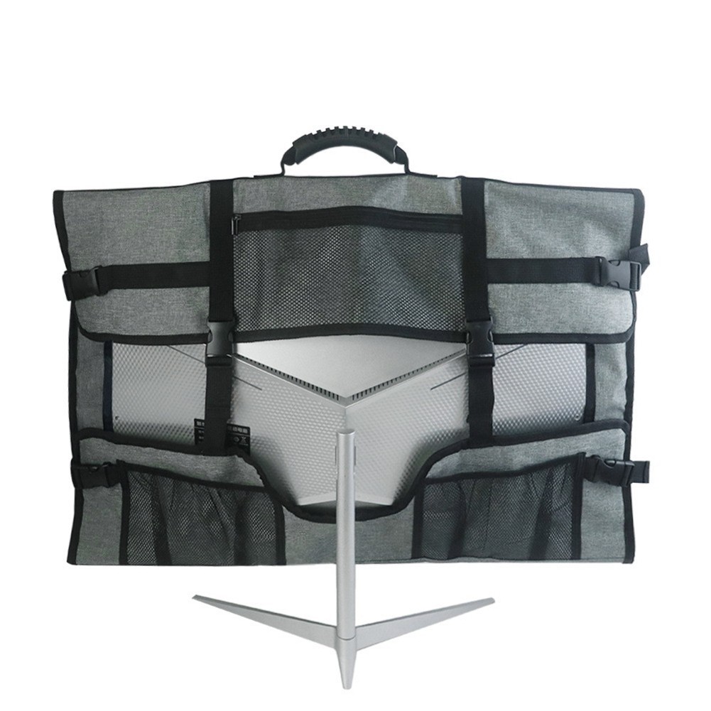 Jual Monitor Carrying Case Computer Monitor Bag With Pockets Adjustable ...