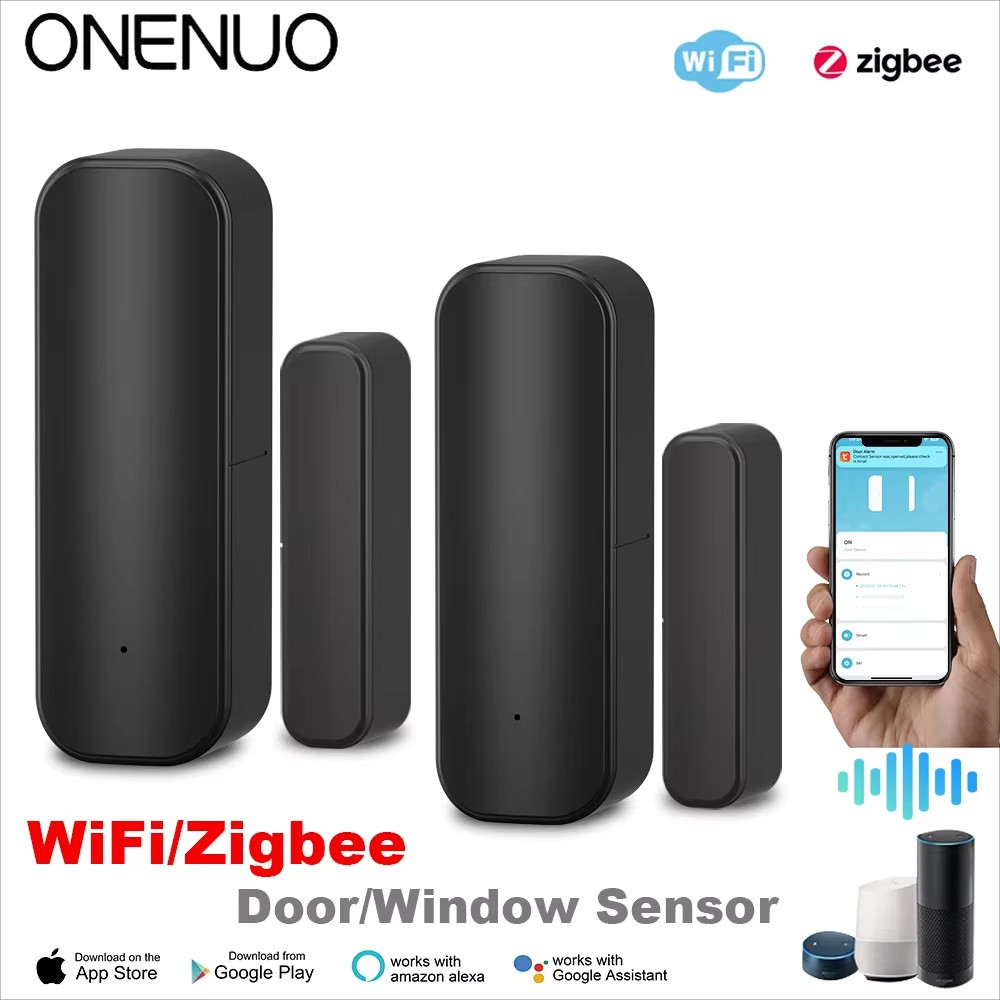 Jual WiFi or ZigBee Door Window Sensor Smart Home Wireless Door Open ...