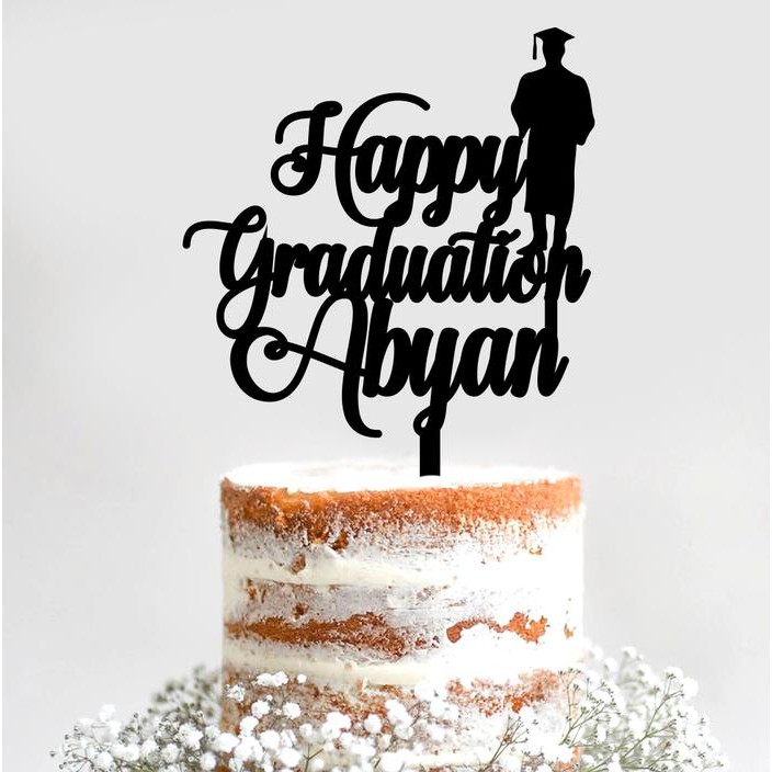 Jual Custom Cake Topper Graduation Kelulusan Topper Kue Akrilik ...