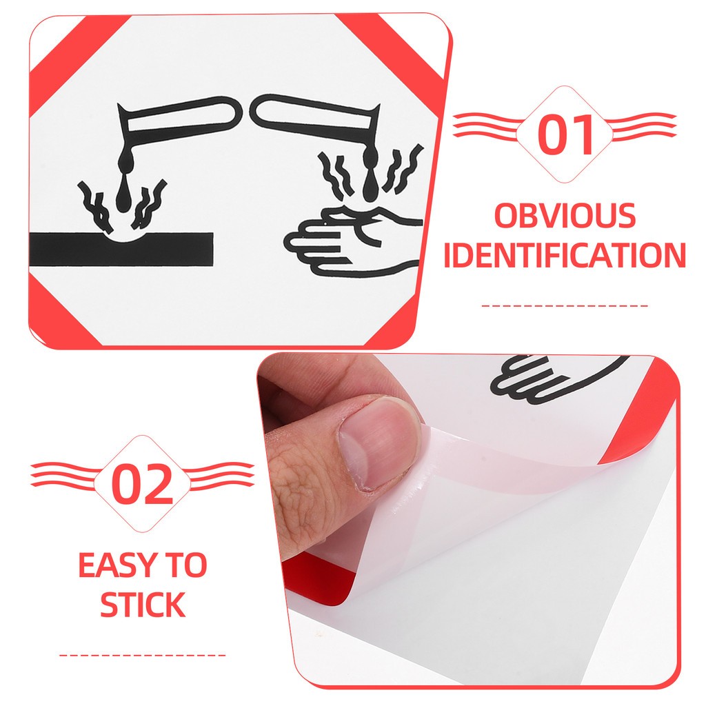 Jual Pvc Corrosive Labels Adhesive Vinyl Safety Signs Warning Stickers ...
