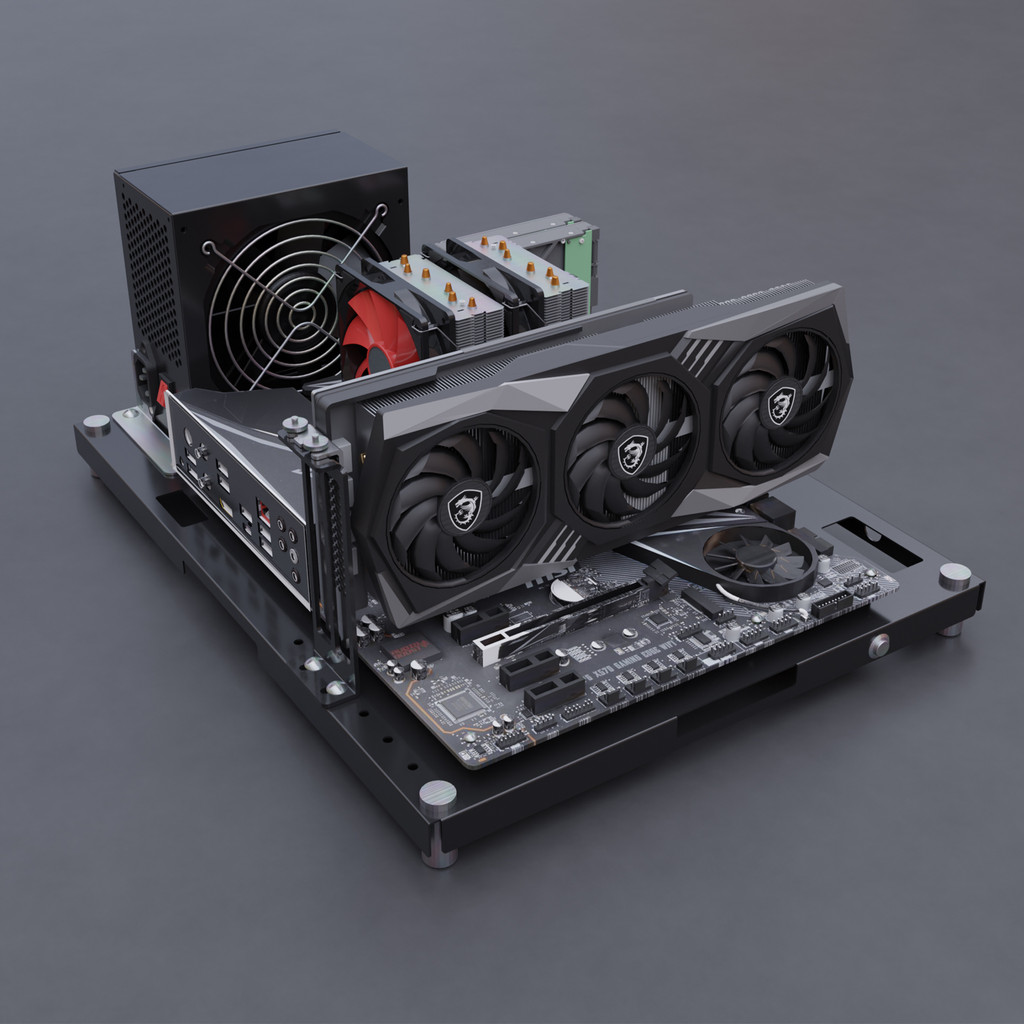 Jual PC Test Bench Open Frame DIY Gaming Computer Open Case Acrylic ...