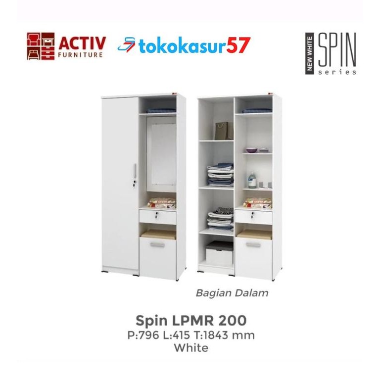 Jual Lemari Pakaian Nimalis / Wardrobe 2 Pintu + Meja Rias Spin Lpmr ...