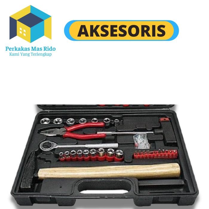 Jual Kenmaster Tool Kit Set Black 100 Pc N2 Hand Toolset Toolkit ...