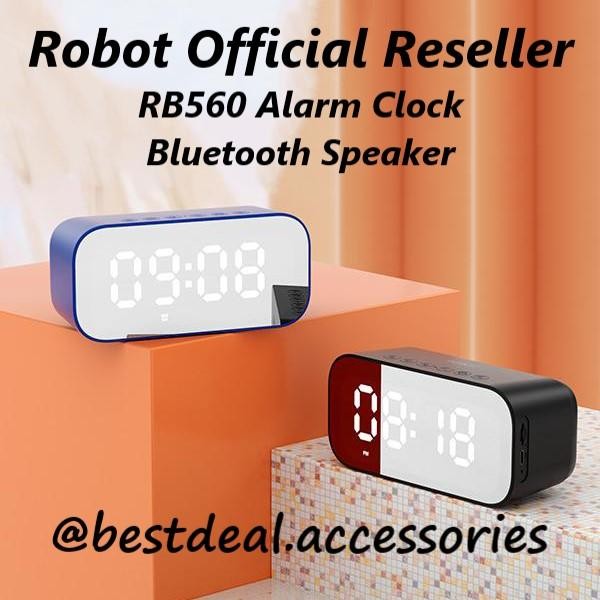 Jual Robot Rb560 Alarm Clock Bluetooth Speaker Led Display Jam Meja ...