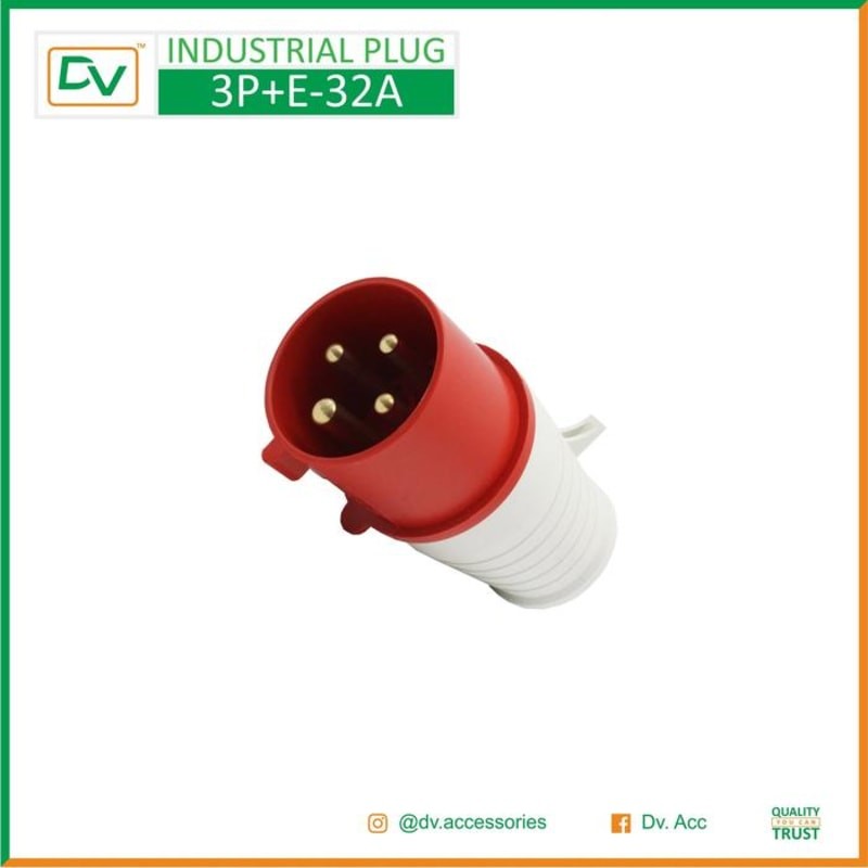 Jual PROMO DV INDUSTRIAL PLUG 3P+E 32A / 4PIN 32A / DIP-3P+E-32A ...