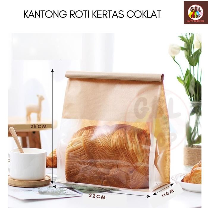 Jual IGZS Paper Bag Toast 22X28 Kantong Kue Roti Tawar Panggang Kertas ...