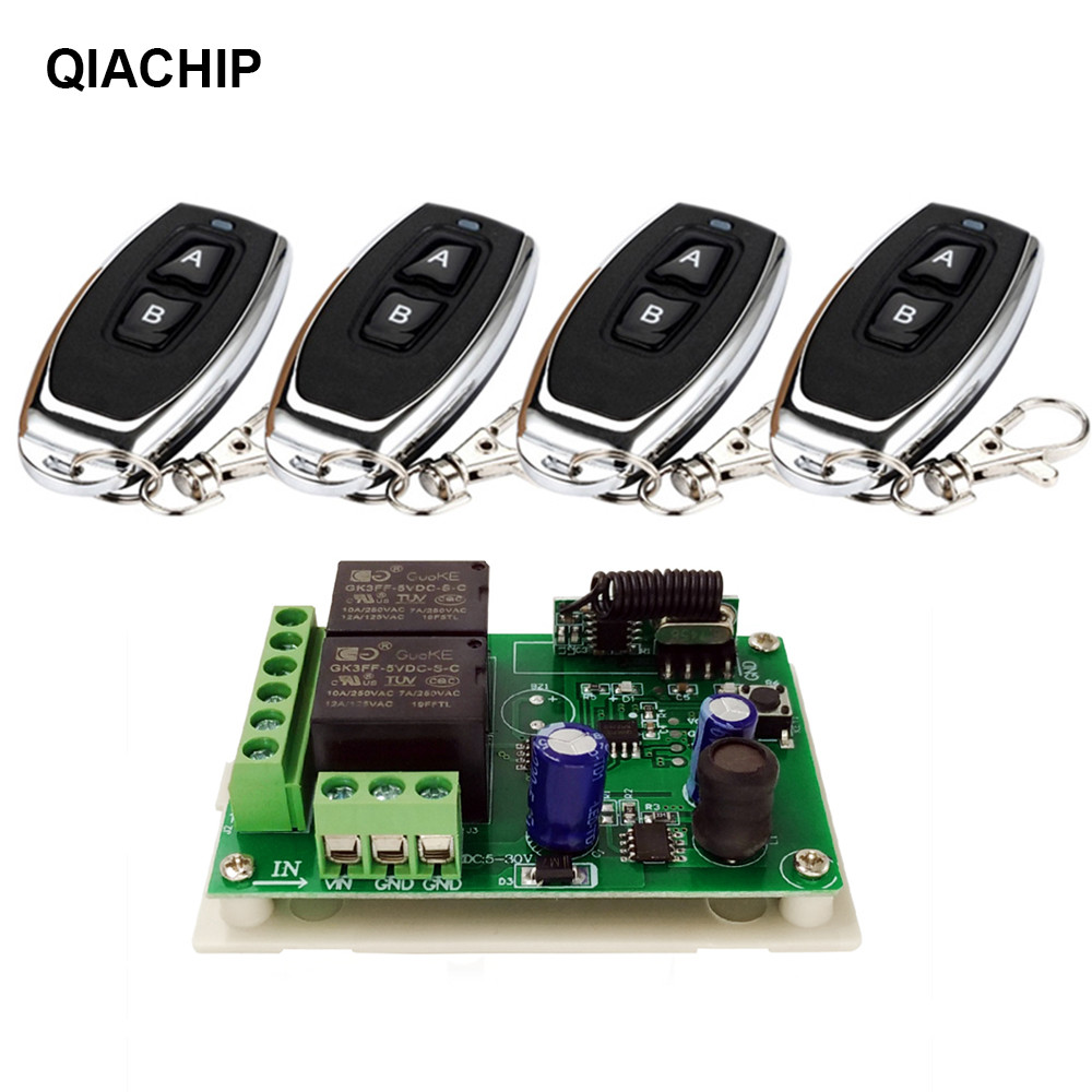 Jual QIACHIP DC 5-30V 2CH Switch With Remote Control Relay Module ...