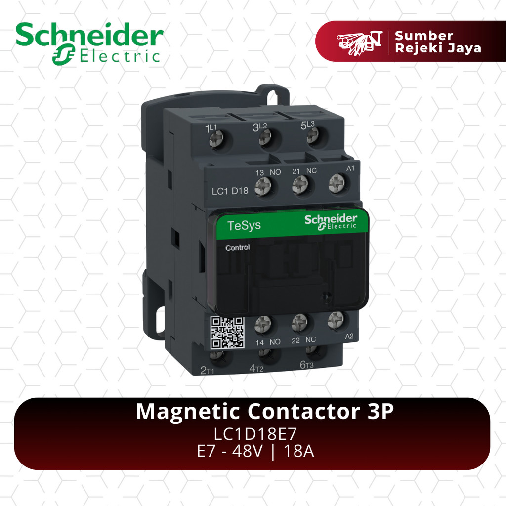Schneider Kontaktor LC1D18E7 3P 18A 48VAC 48V | magnetic contactor | E7