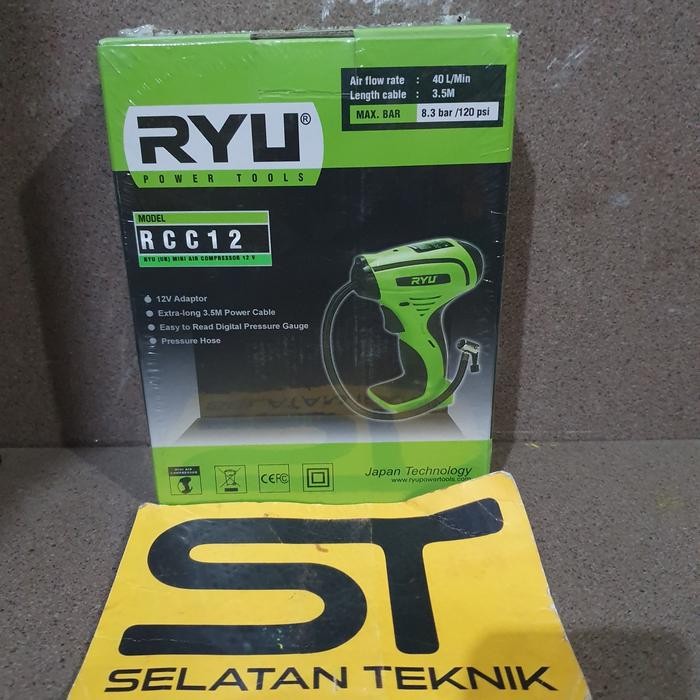 Jual RYU RCC 12 MINI AIR COMPRESSOR 12 VOLT | Shopee Indonesia