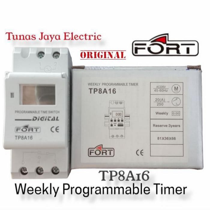 Jual Weekly Timer Digital Programmable Tp8A16 Fort | Shopee Indonesia