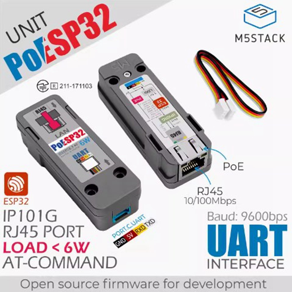 Jual New M5Stack ESP32 PoE Ethernet controller Remote control of data ...