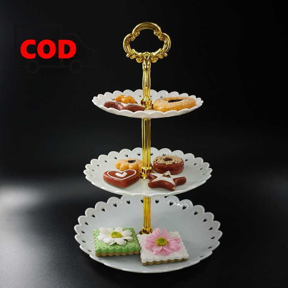 Jual Rak Kue Susun 3 Tingkat Estetik Display Kue Aesthetic Tempat Kue ...