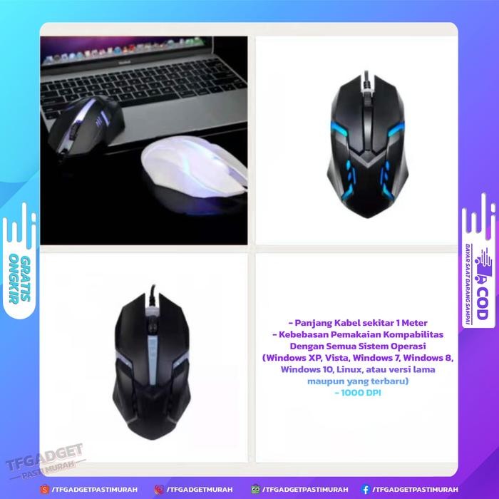 Jual [Allthebest] Mouse Gaming / Mouse Gaming LED/ Mouse avan murah ...