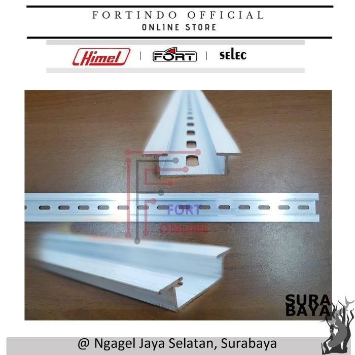 Jual (Expert) Din Rail omega Rel Mcb 2 Fungsi Alumunium Rell FORT PANEL ...