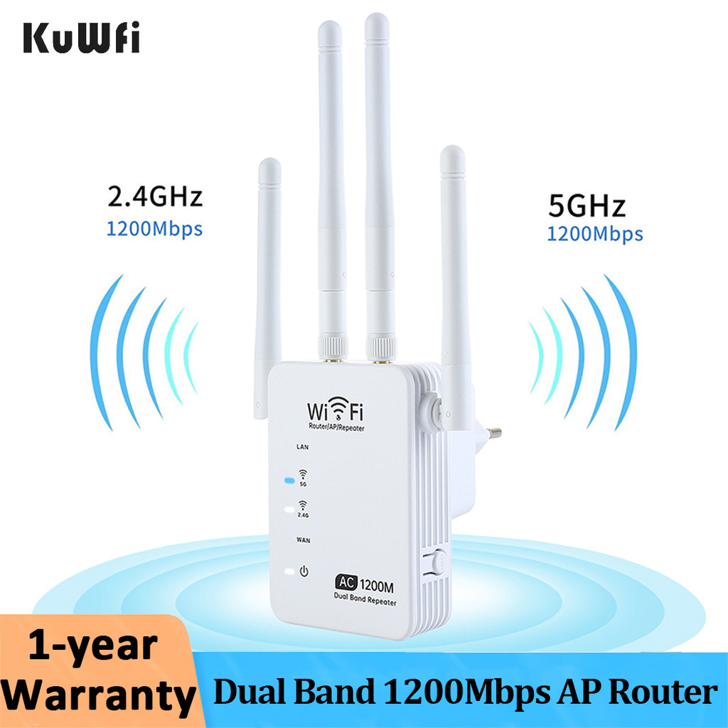 Jual IMPORT KuWfi 5G Wifi Repeater Dual Band 1200Mbps AP Router Wifi ...